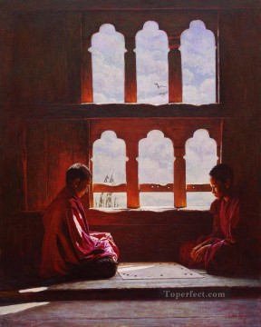Tibetan Painting - sunny days Tibetan